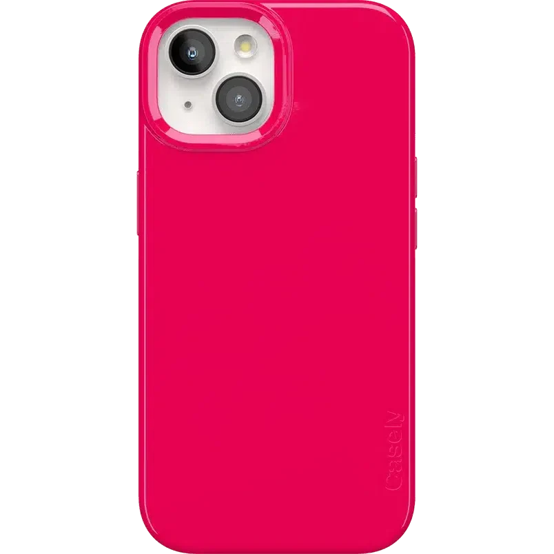 Think Pink | Solid Neon Pink Case iPhone Case get.casely Classic + MagSafe® iPhone 15 Plus