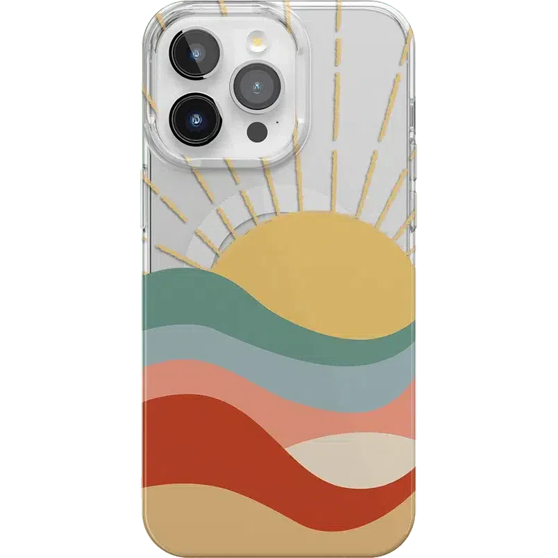Here Comes the Sun | Colorblock Sunset Case iPhone Case get.casely Classic + MagSafe® iPhone 15 Pro Max