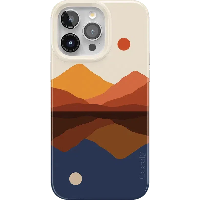 Opposites Attract | Day & Night Colorblock Mountains Case iPhone Case get.casely Classic + MagSafe® iPhone 15 Pro Max