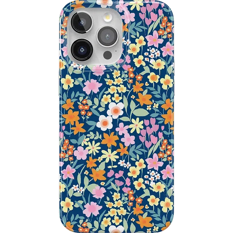 Full Bloom | Navy Floral Case iPhone Case get.casely Classic + MagSafe® iPhone 15 Pro Max