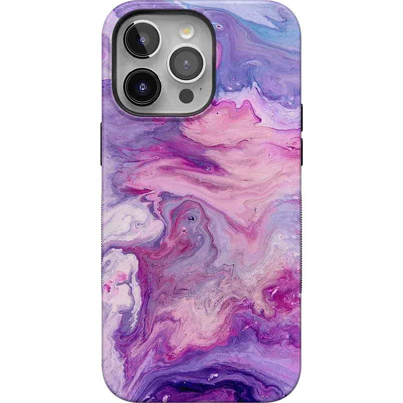 Tie Dying Over You | Purple Marble iPhone Case iPhone Case get.casely Bold + MagSafe® iPhone 15 Pro Max