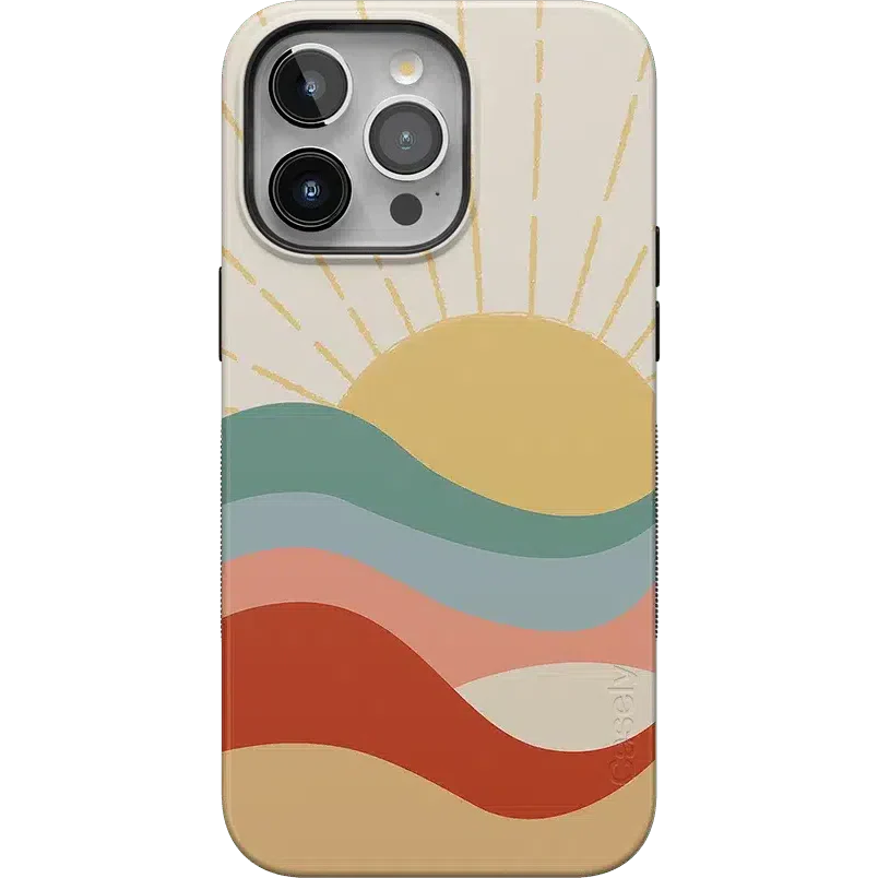 Here Comes the Sun | Colorblock Sunset Case iPhone Case get.casely Bold + MagSafe® iPhone 15 Pro Max