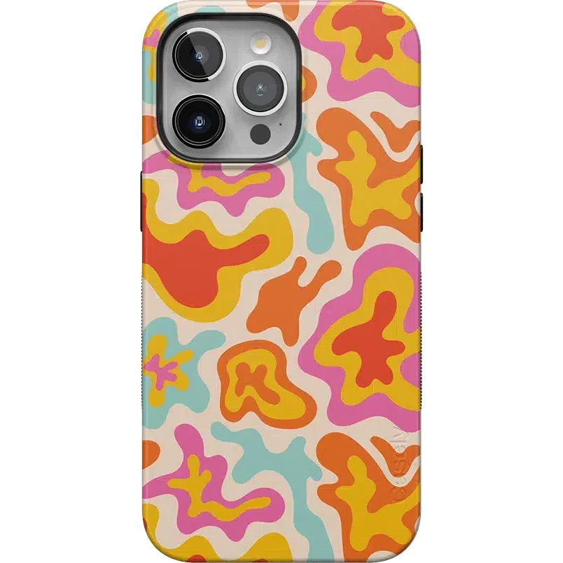 Tropical Color Splash | Abstract Retro Case iPhone Case get.casely Bold + MagSafe® iPhone 15 Pro