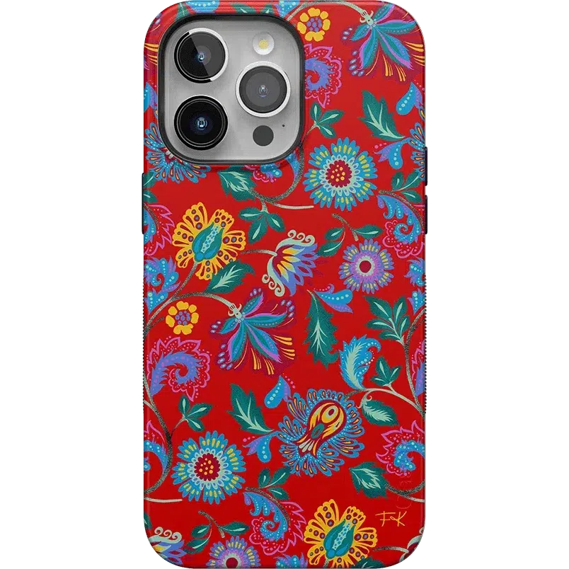 Painted Flowers | Frida Kahlo Floral Case iPhone Case get.casely Bold + MagSafe® iPhone 15 Pro Max