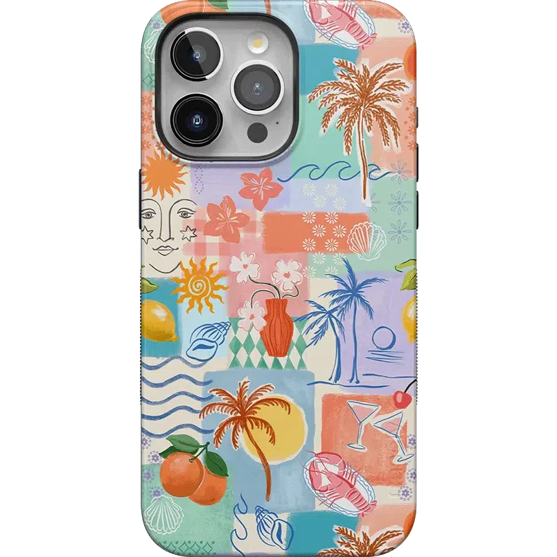 Tropical Heat | Beachy Collage Case iPhone Case get.casely 