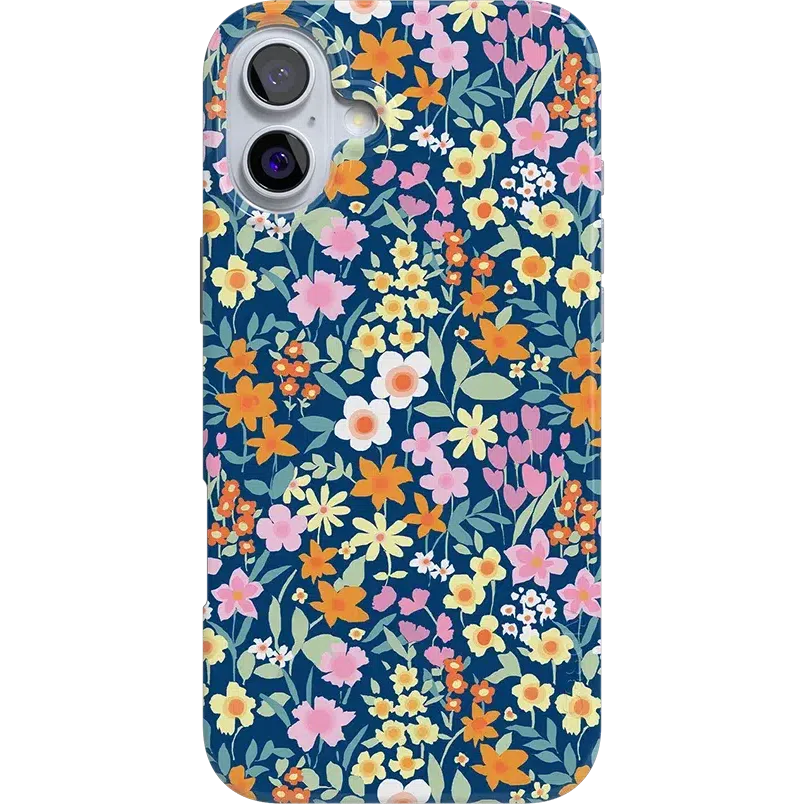 Full Bloom | Navy Floral Case iPhone Case get.casely Classic + MagSafe® iPhone 16 Plus