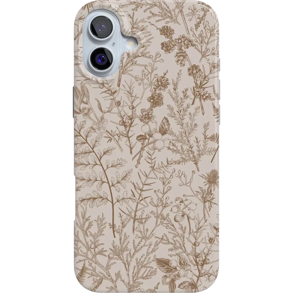 Beige Garden | Neutral Floral Case iPhone Case get.casely Classic + MagSafe® iPhone 16 Plus