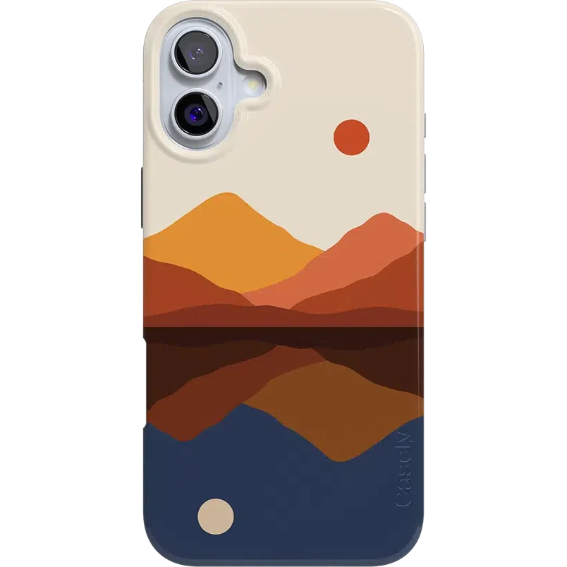 Opposites Attract | Day & Night Colorblock Mountains Case iPhone Case get.casely Classic + MagSafe® iPhone 16 Plus