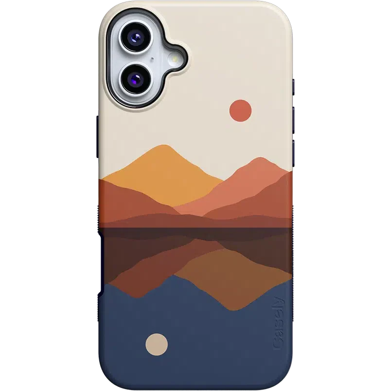 Opposites Attract | Day & Night Colorblock Mountains Case iPhone Case get.casely Bold + MagSafe® iPhone 16 Plus
