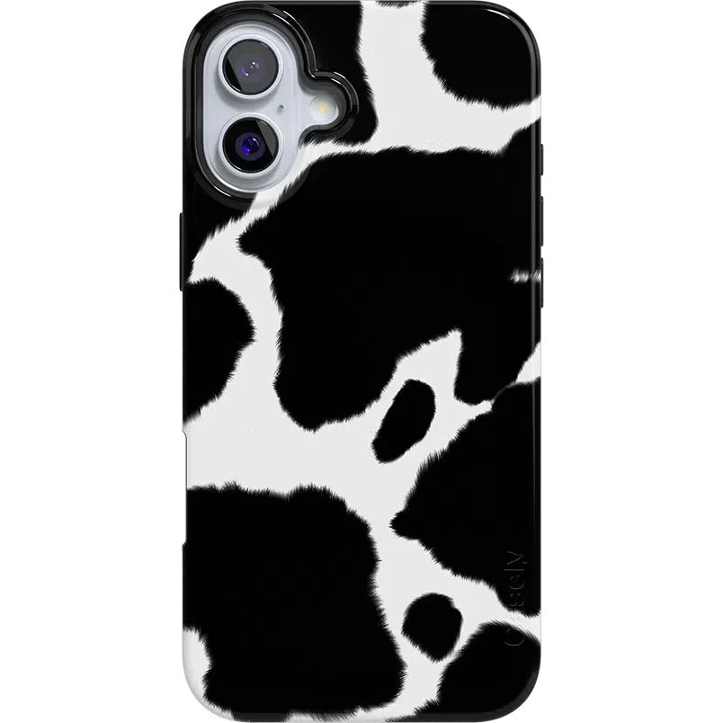 Current MOOd | Cow Print Case iPhone Case get.casely Classic + MagSafe® iPhone 16 Plus