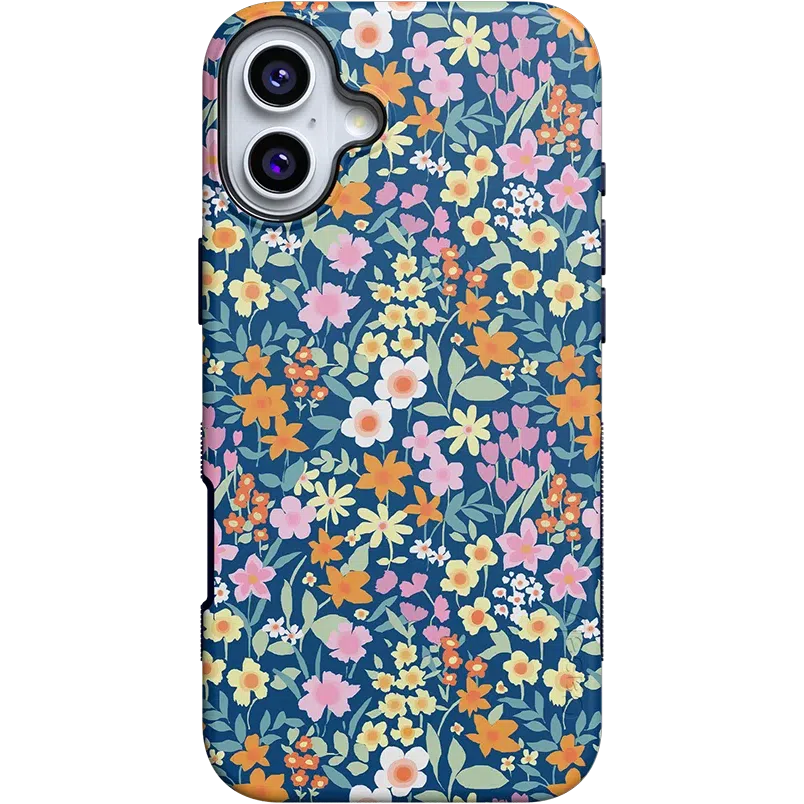 Full Bloom | Navy Floral Case iPhone Case get.casely Bold + MagSafe® iPhone 16 Plus