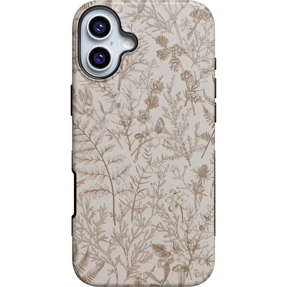 Beige Garden | Neutral Floral Case iPhone Case get.casely Bold + MagSafe® iPhone 16 Plus