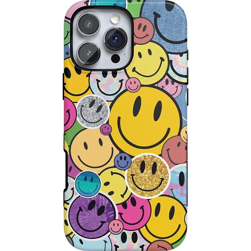 All Smiles | Smiley Face Sticker Case iPhone Case get.casely Bold + MagSafe® iPhone 16 Pro Max 
