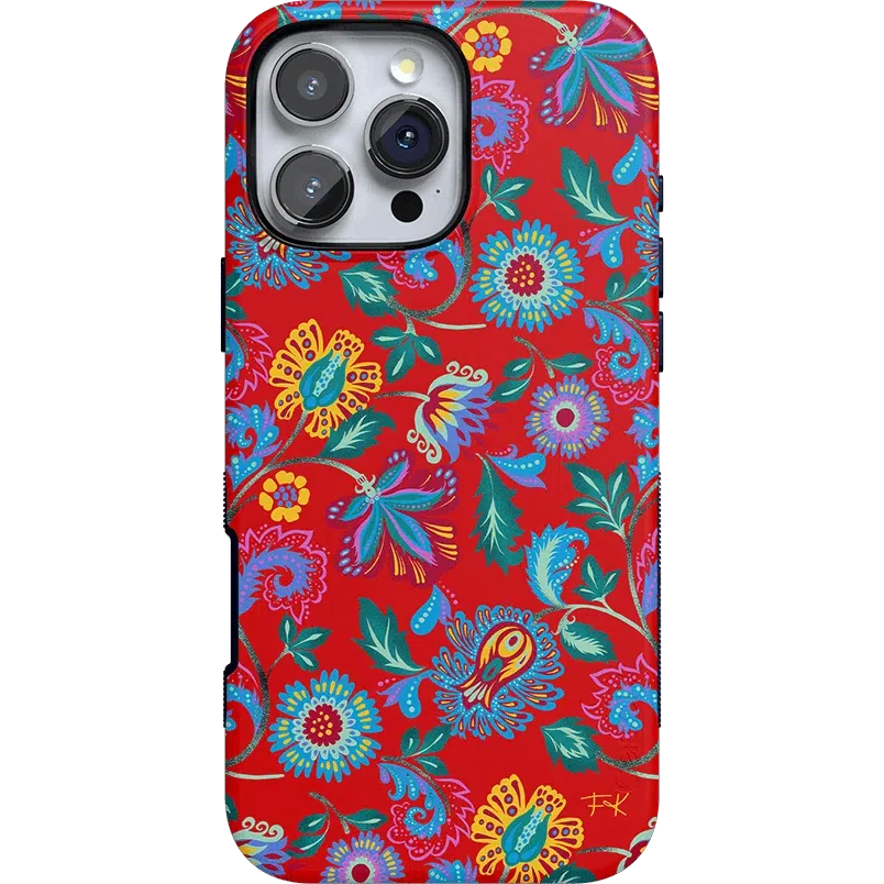 Painted Flowers | Frida Kahlo Floral Case iPhone Case get.casely Bold + MagSafe® iPhone 16 Pro Max 