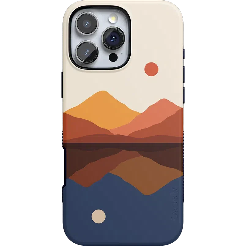 Opposites Attract | Day & Night Colorblock Mountains Case iPhone Case get.casely Bold + MagSafe® iPhone 16 Pro Max