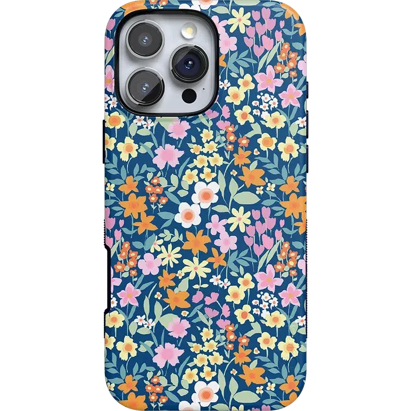 Full Bloom | Navy Floral Case iPhone Case get.casely Bold + MagSafe® iPhone 16 Pro Max