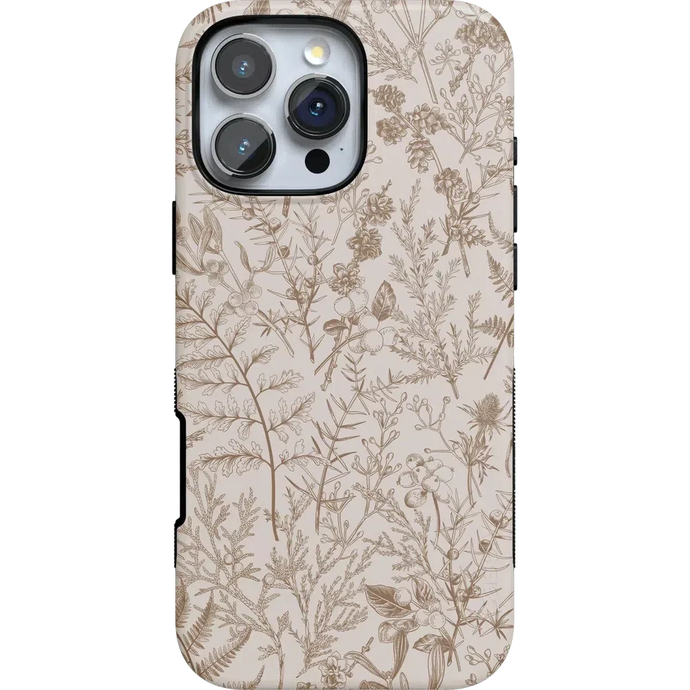 Beige Garden | Neutral Floral Case iPhone Case get.casely Bold + MagSafe® iPhone 16 Pro Max