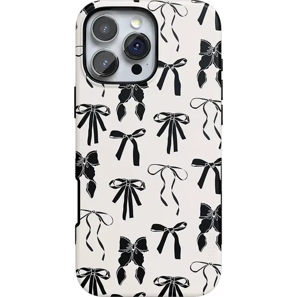 Goth Girlie | Black Bows Case Phone Case Casetry Bold + MagSafe® iPhone 16 Pro Max