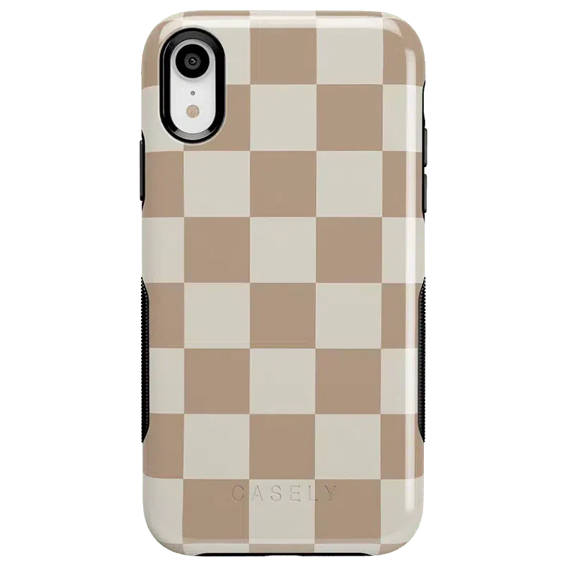 Fit Check | Neutral Checkerboard Case iPhone Case get.casely Bold iPhone XR 