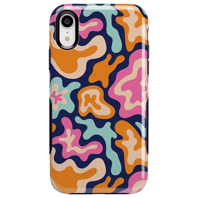 Midnight Color Splash | Abstract Retro Case iPhone Case get.casely Bold iPhone XR 