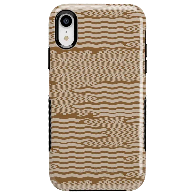 Mocha Ripple | Brown Waves Case iPhone Case get.casely Bold iPhone XR 