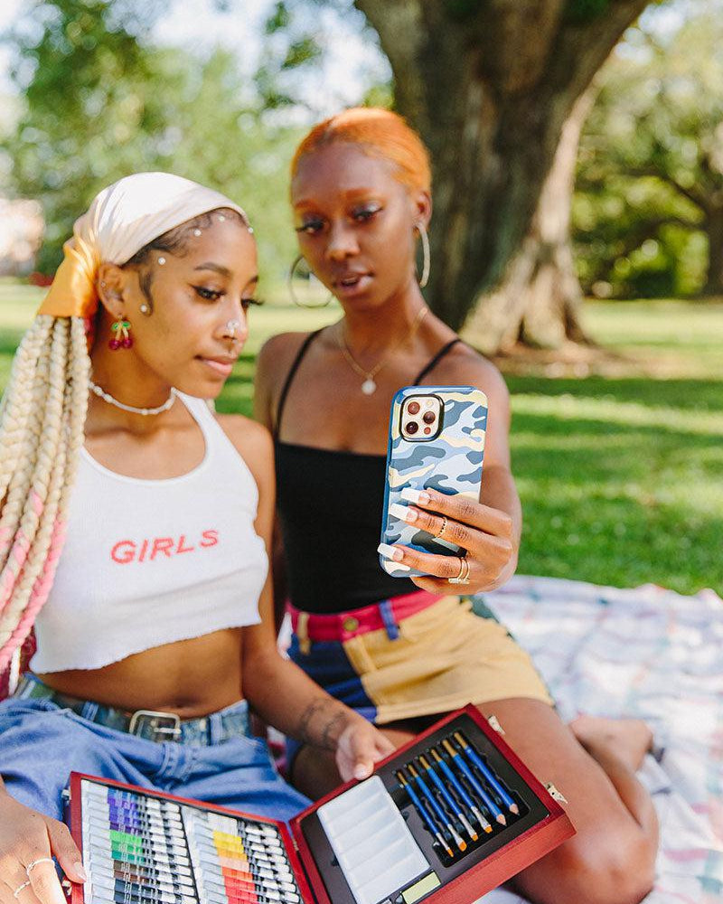 In Formation | Metallic Blue Camo Case