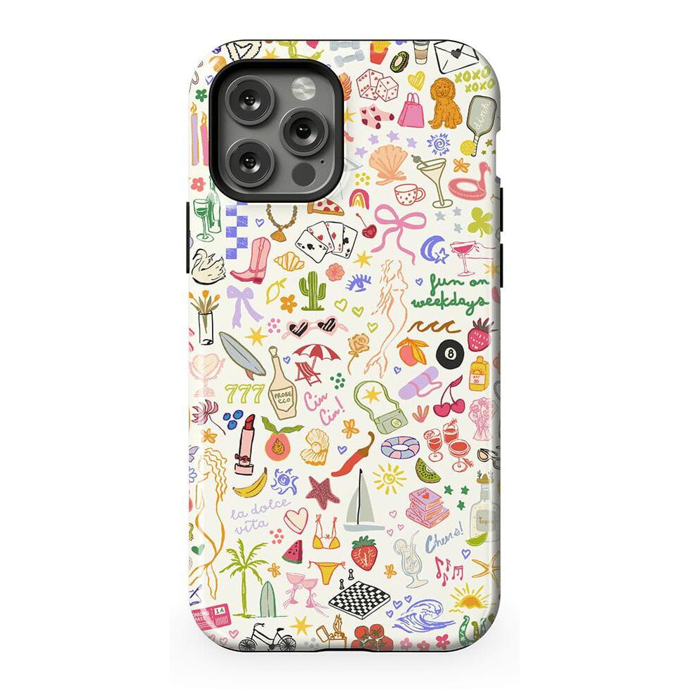 All the Fun Things | Fun on Weekdays Case iPhone Case get.casely Essential + MagSafe® iPhone 12 Pro