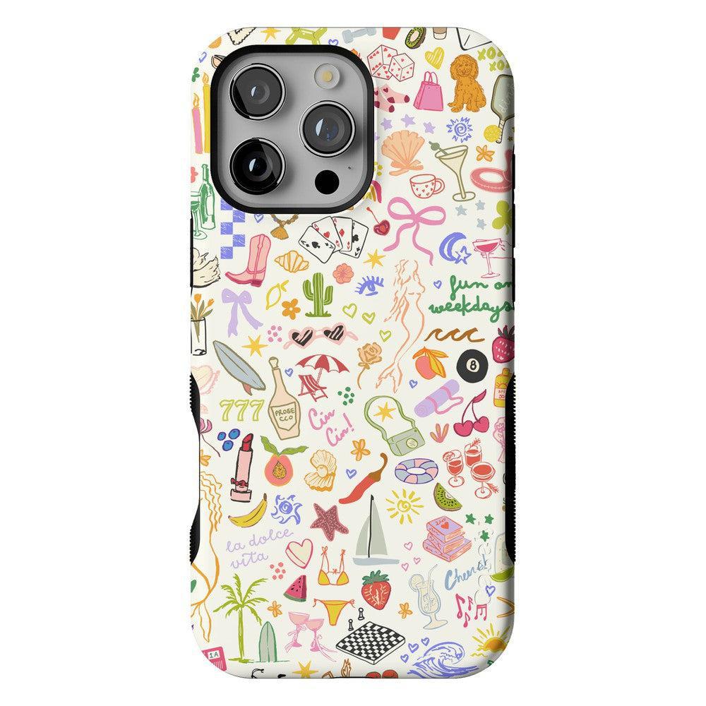 All the Fun Things | Fun on Weekdays Case iPhone Case get.casely Bold + MagSafe® iPhone 16 Pro Max
