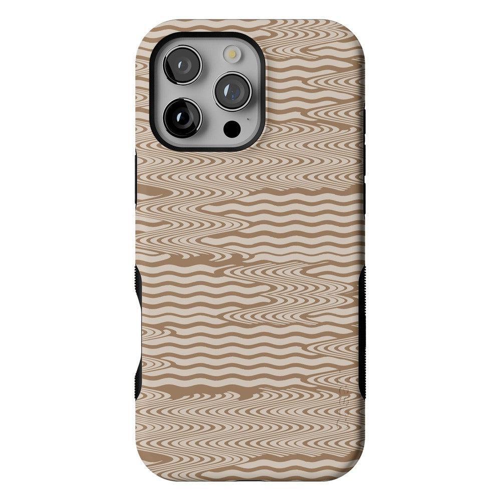 Mocha Ripple | Brown Waves Case iPhone Case get.casely Bold + MagSafe® iPhone 16 Pro Max 