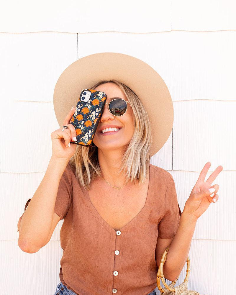 Off Tropic Floral | Exotic Orange Flower Case