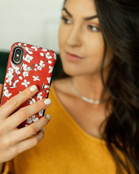 Floral Forest | Red Cherry Blossom Floral Case