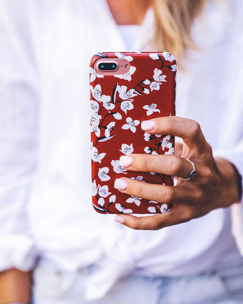 Floral Forest | Red Cherry Blossom Floral Case