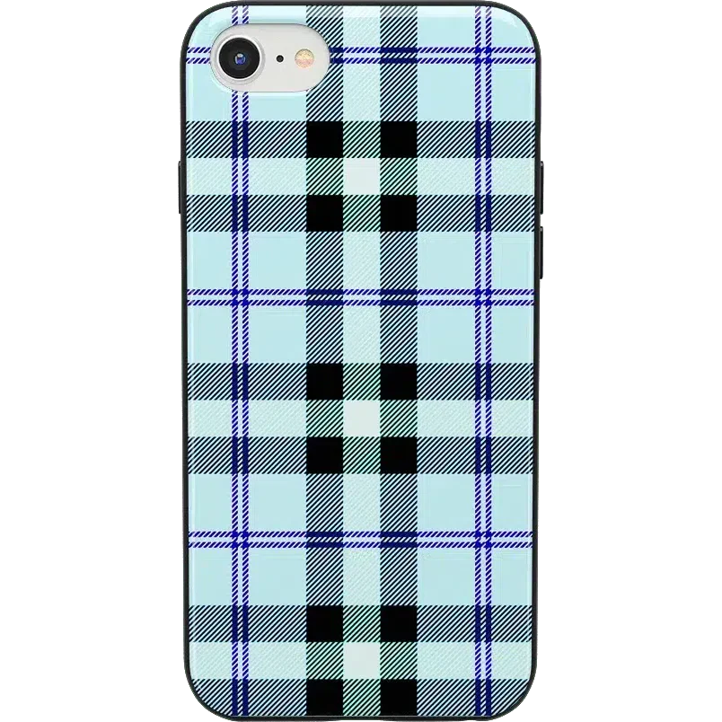 As if! | Light Blue Plaid Case iPhone Case get.casely Classic iPhone 6/7/8 