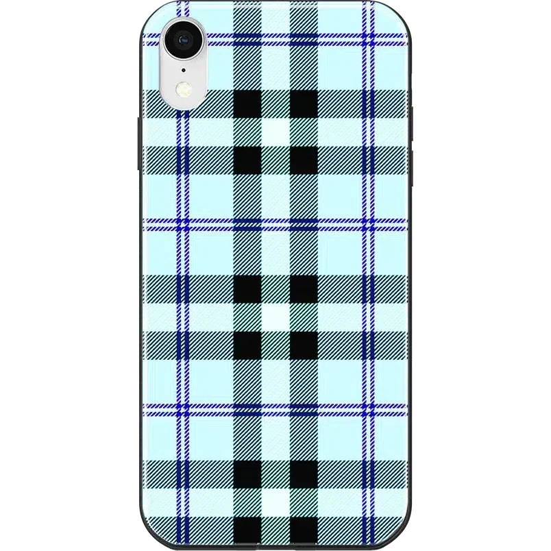 As if! | Light Blue Plaid Case iPhone Case get.casely Classic iPhone X / XS 