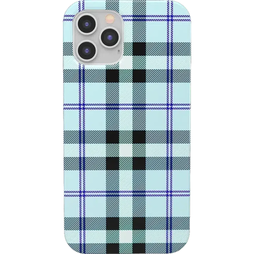 As if! | Light Blue Plaid Case