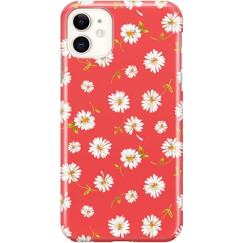 Daisy Daydream | Red Coral Floral Case iPhone Case get.casely Classic iPhone 11 