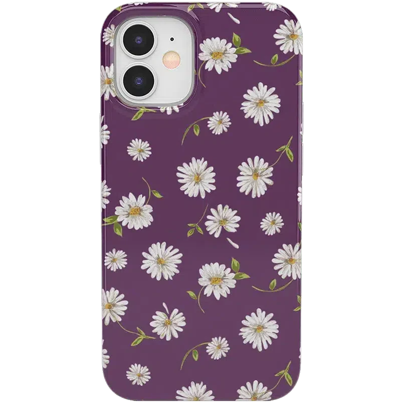 Daisy Daydream | Plum Purple Floral Case iPhone Case get.casely Classic iPhone 12 