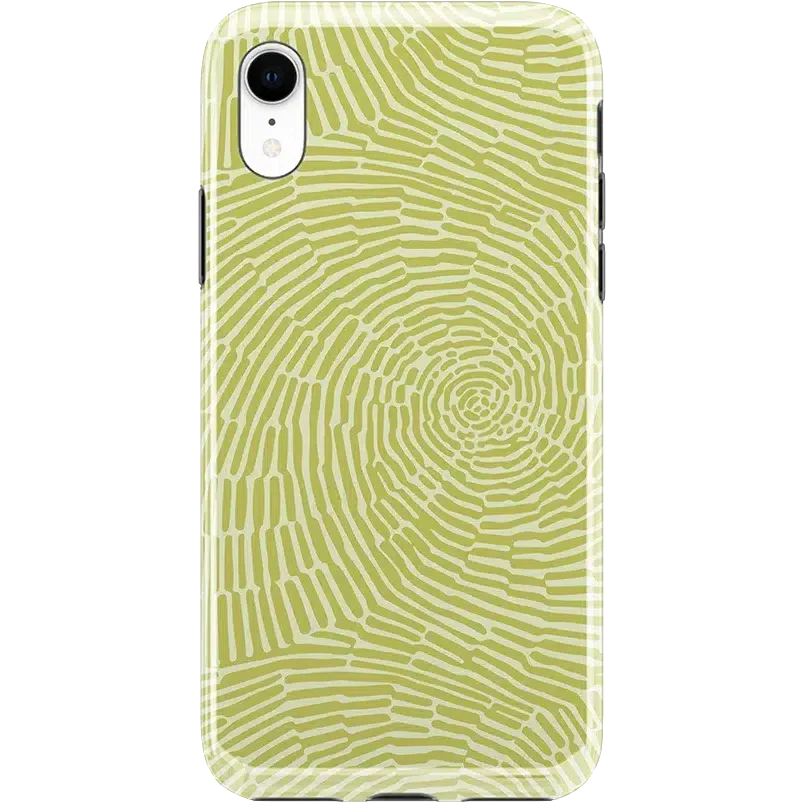 Swirl Away | Tea Green Geometric Case iPhone Case get.casely Classic iPhone XR 