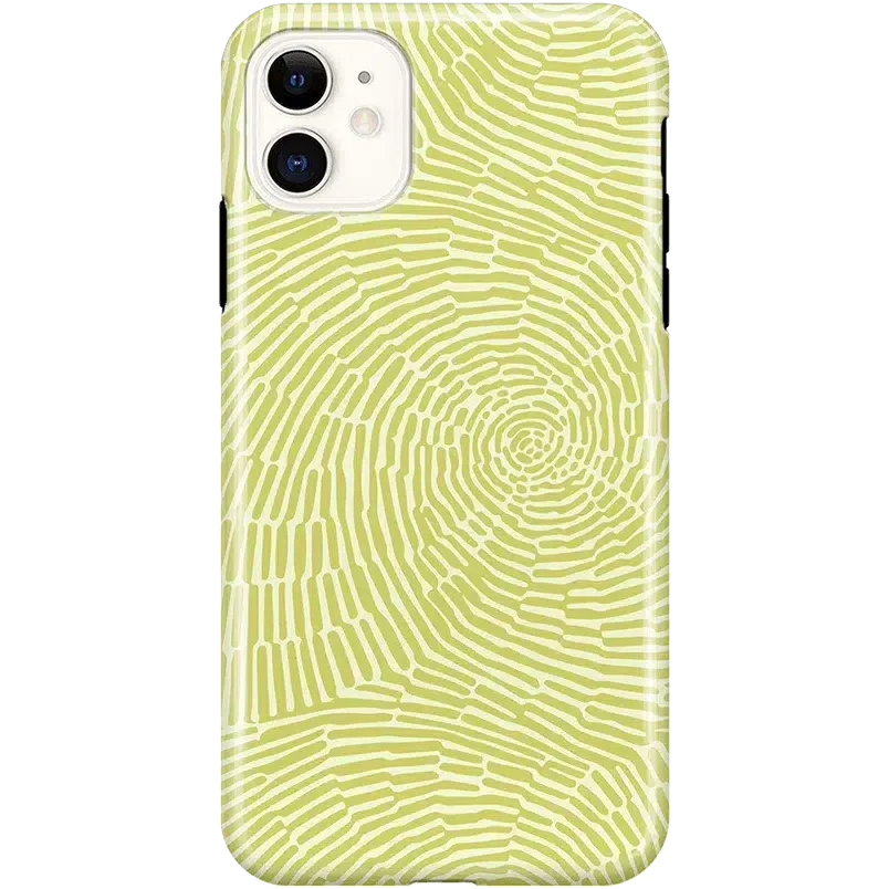 Swirl Away | Tea Green Geometric Case