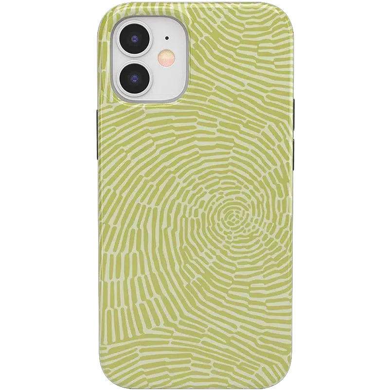 Swirl Away | Tea Green Geometric Case iPhone Case get.casely Classic iPhone 12 