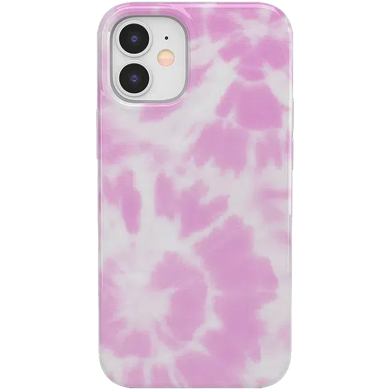 Down for Whatever | Light Pink Tie Dye Case iPhone Case get.casely Classic iPhone 12 Mini 