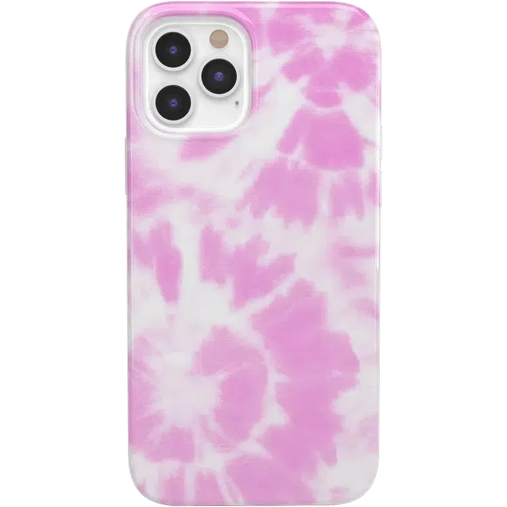 Down for Whatever | Light Pink Tie Dye Case iPhone Case get.casely Classic iPhone 12 Pro 