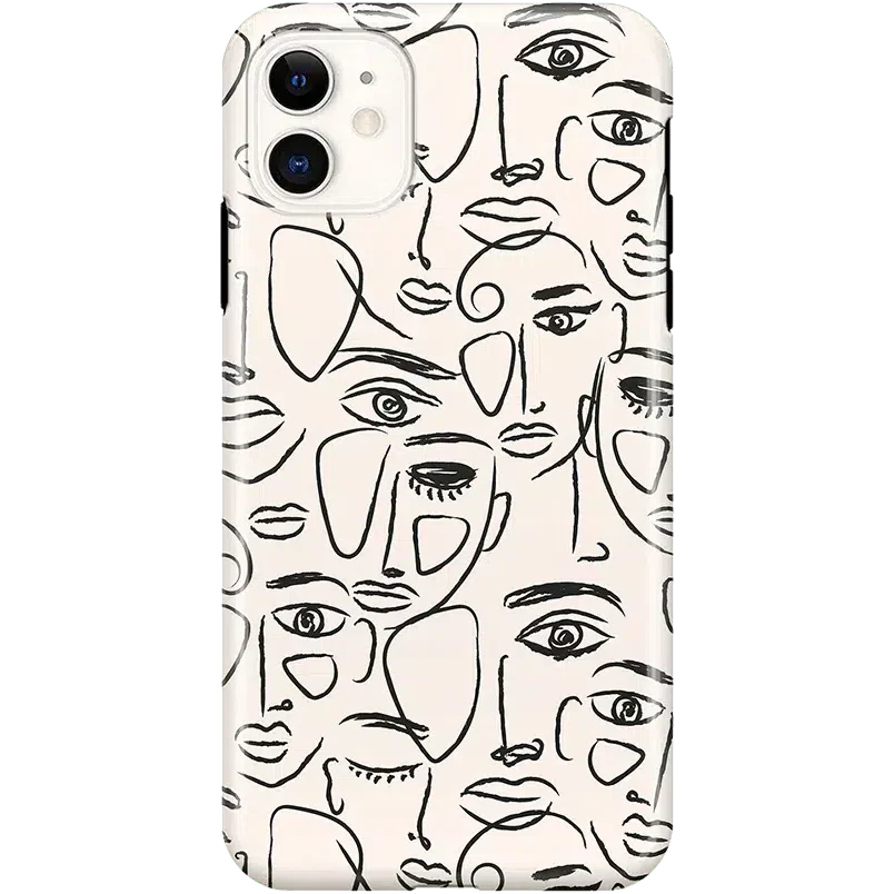 We're All Human | Minimal Face Art Case iPhone Case get.casely Classic iPhone 11 