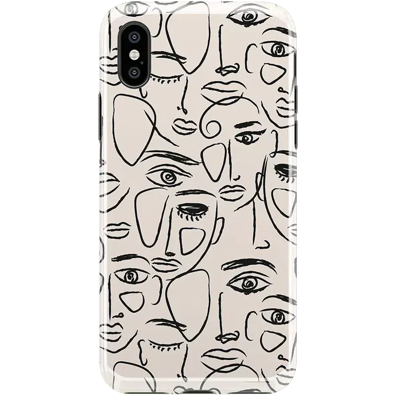 We're All Human | Minimal Face Art Case iPhone Case get.casely Classic iPhone XS Max 