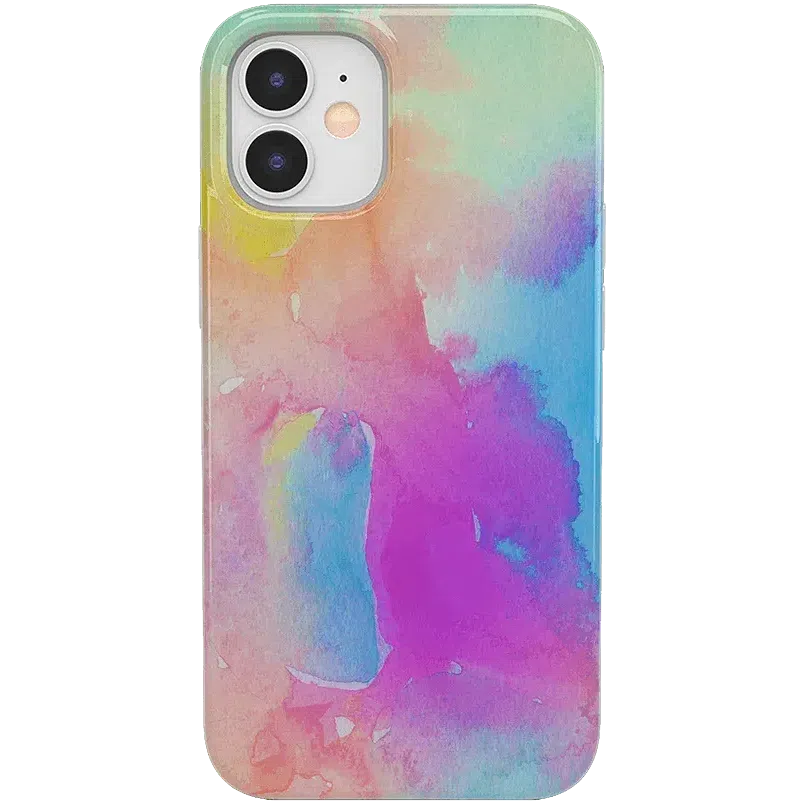 Painting in Pastels | Rainbow Watercolor Case iPhone Case get.casely Classic iPhone 12 Mini 