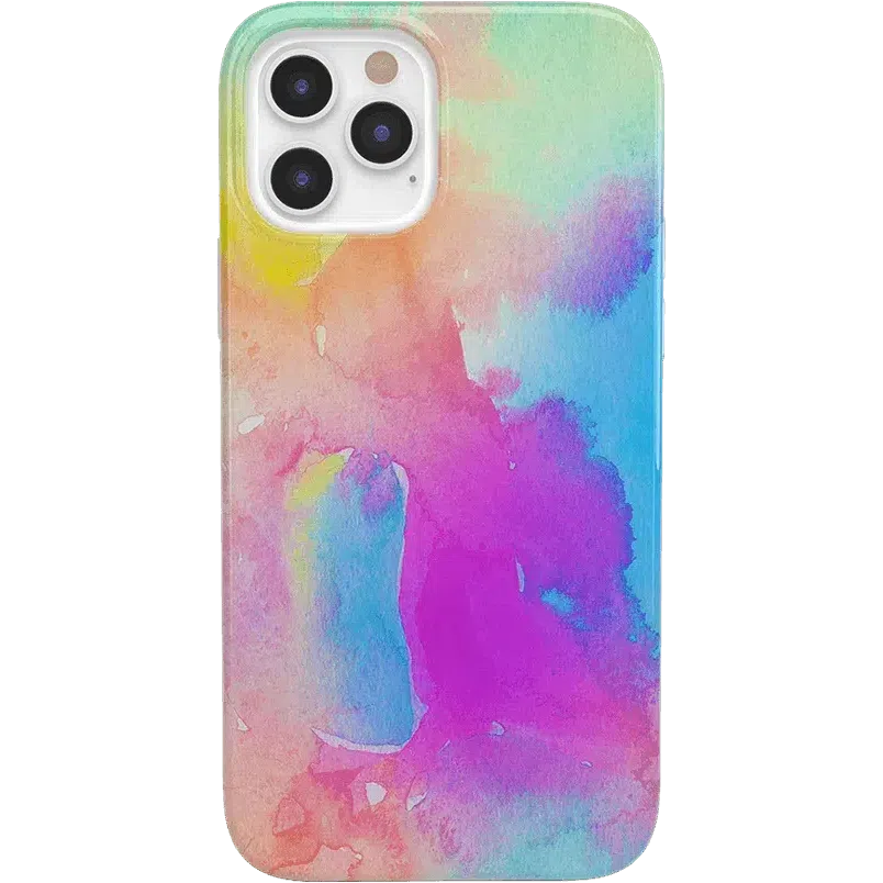 Painting in Pastels | Rainbow Watercolor Case iPhone Case get.casely Classic iPhone 12 Pro 