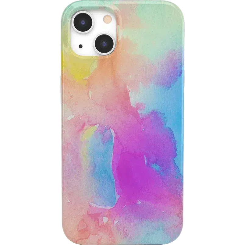 Painting in Pastels | Rainbow Watercolor Case iPhone Case get.casely Classic + MagSafe® iPhone 13 
