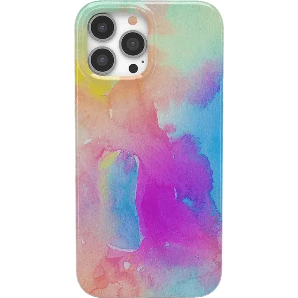 Painting in Pastels | Rainbow Watercolor Case iPhone Case get.casely Classic + MagSafe® iPhone 13 Pro 