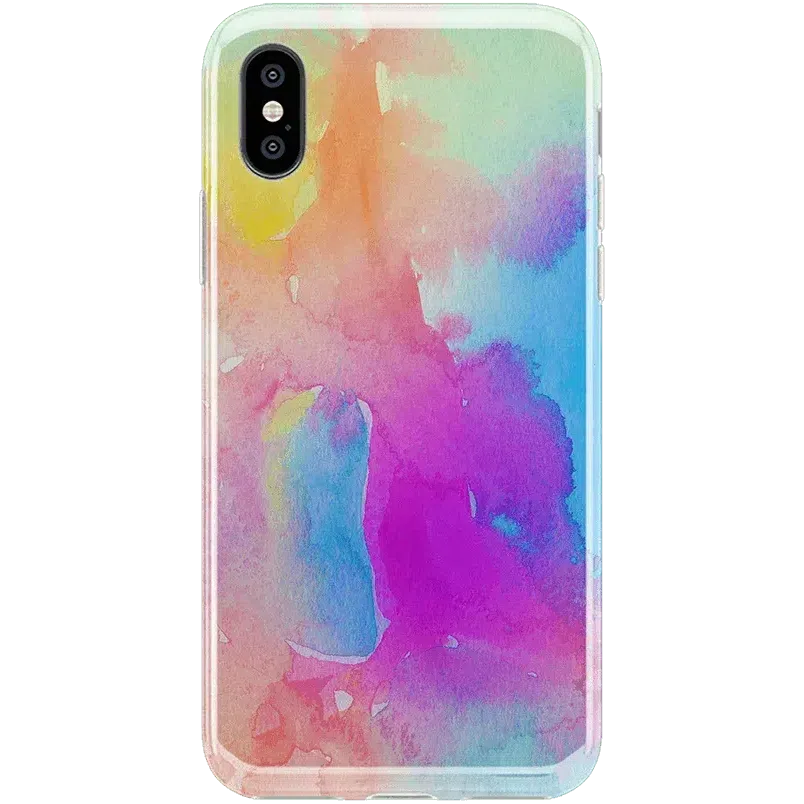 Painting in Pastels | Rainbow Watercolor Case iPhone Case get.casely Classic iPhone X / XS 
