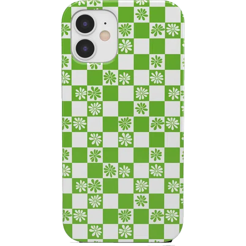 Check Mate | Daisy Checkerboard Floral Case iPhone Case get.casely Classic iPhone 12 